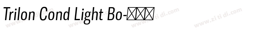 Trilon Cond Light Bo字体转换